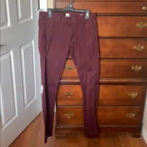 GAP Burgundy slim fit chino